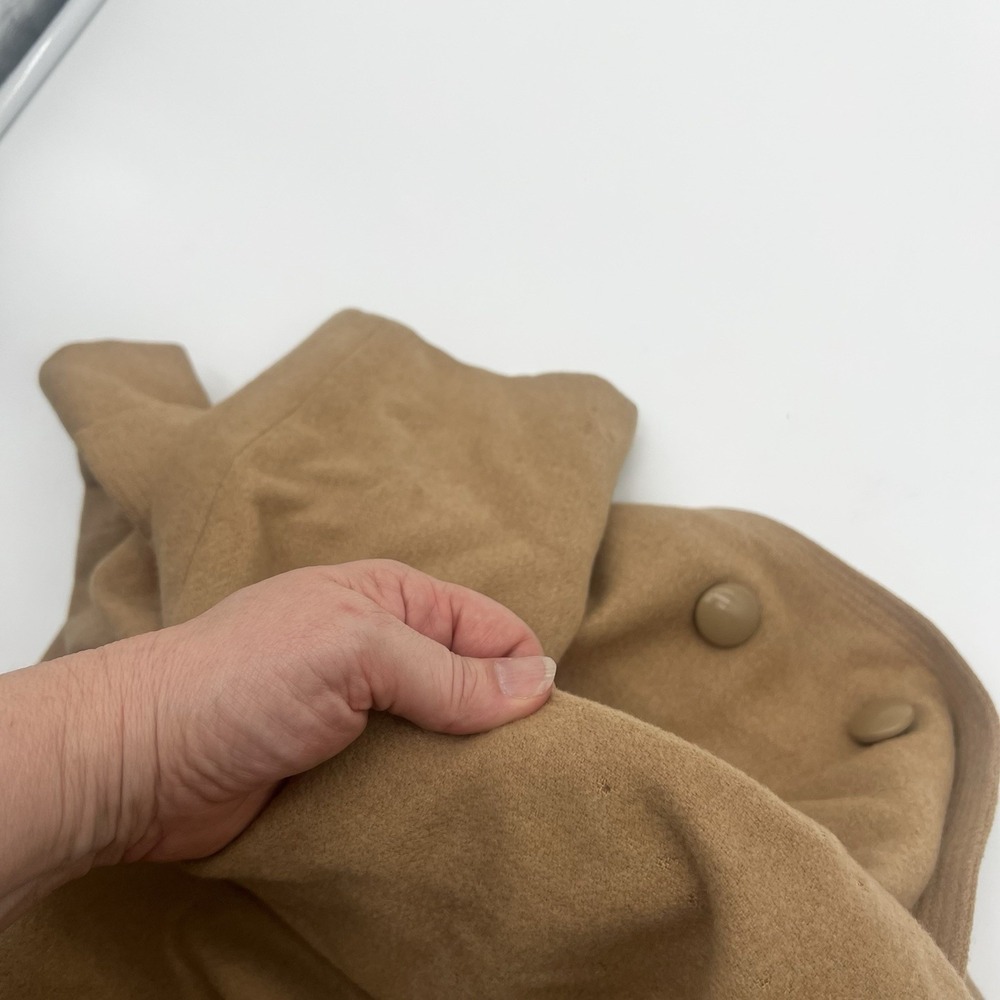 Vintage Saks Fifth Avenue 100% Camel Hair Skirt Suit‎ Tan Cropped Jacket 2pc Set - Picture 5 of 16